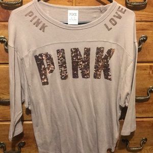Victoria secret pink 3/4 sleeve shirt